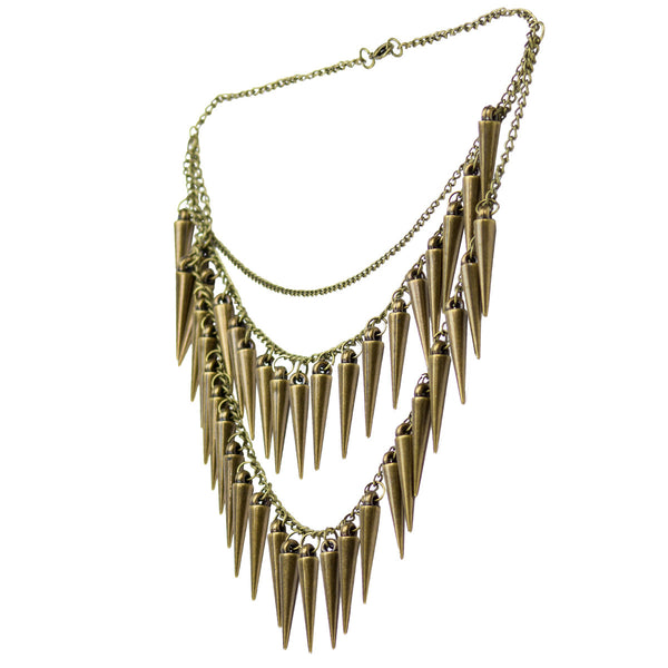 Tribal Ethnic Spikes Metal Necklace
