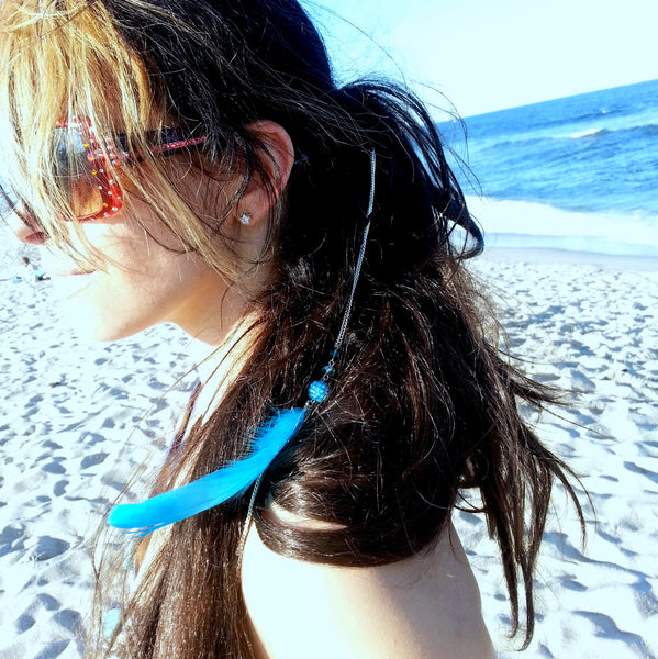 Freedom Feather encrusted Hair Extension