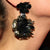 Black Floral Bombshell Ear Candy.