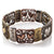 Zippered Hearts 'Positive Hug' Metallic Plates stretch Bracelet