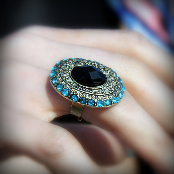 Sapphire Night Sky Ring