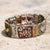 Zippered Hearts 'Positive Hug' Metallic Plates stretch Bracelet