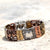 Zippered Hearts 'Positive Hug' Metallic Plates stretch Bracelet