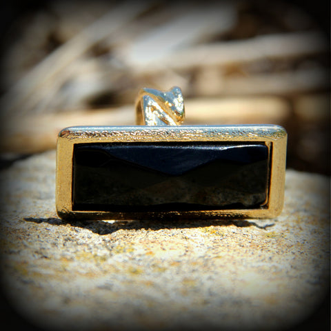 Black Onyx Slab Ring