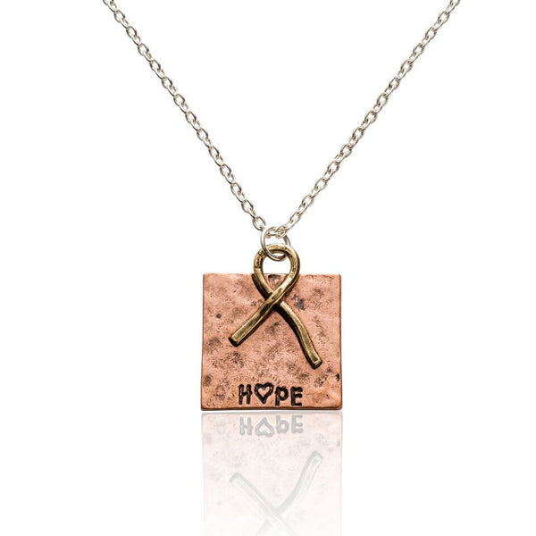 Supporting Hope' Hammered Copper Plate